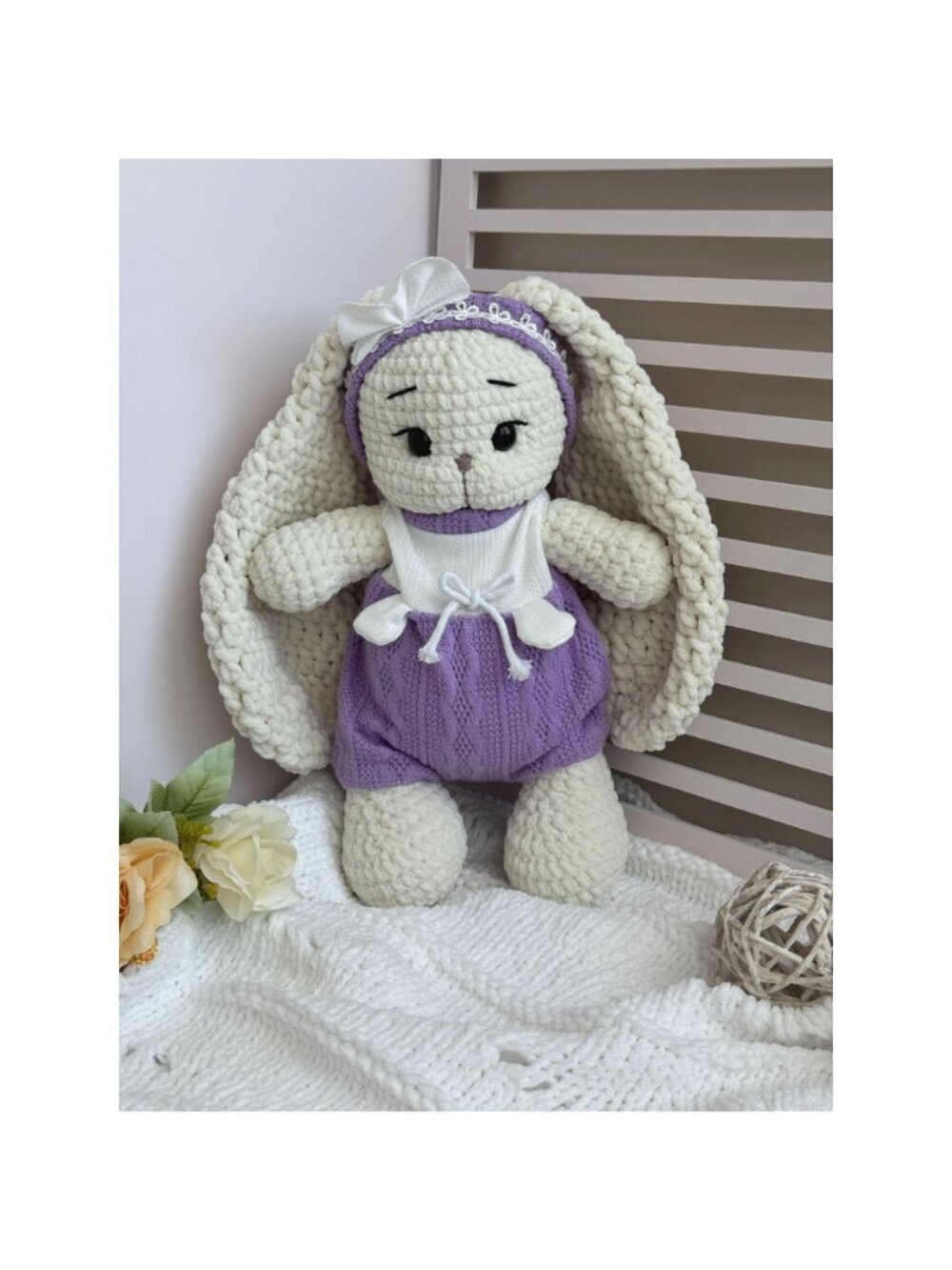 Handmade Crochet Bunny Plushie, Amigurumi Rabbit Toy, Stuffed Bunny, Plush Toys - Picture 2 of 6